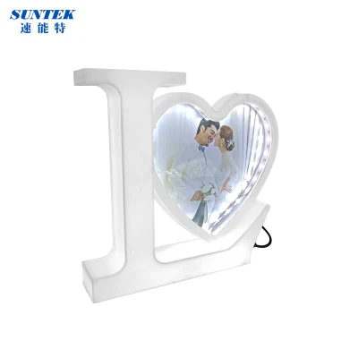 Cornice fotografica acrilica personalizzata sublimazione LED luce colore cambia foto Cornice fotografica acrilica sublimazione pannello Specchio con lampada