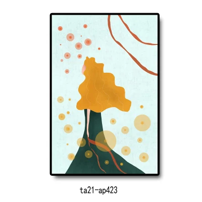 Pittura astratta Donne Girls Comic Graffiti Wall Art Canvas Printing Arredamento Casa a buon mercato minimalista Artistic incorniciato immagine