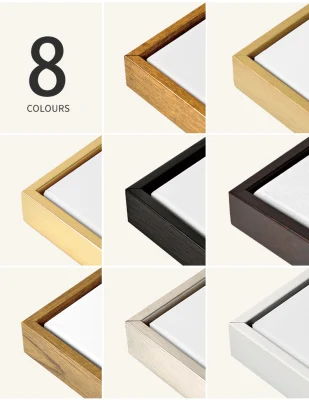 Vendita all&prime;ingrosso personalizzata 3 pannelli Abstract telaio galleggiante tela Wall Art Arredamento Casa Oro lamina immagine Design cornice tela parete Arte