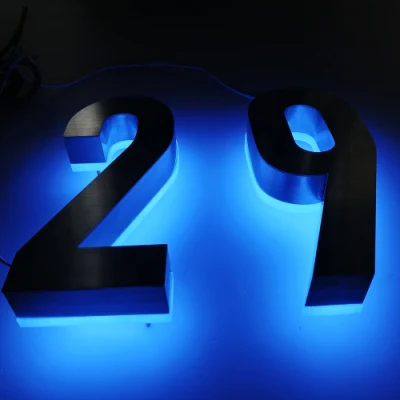 Prezzo produttore LED retroilluminato LED illuminazione numeri civici Display di segno