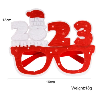 2023 nuovi occhiali di Natale decorazione Bambini parti forniture Foto Props Montatura di occhiali da regalo di Natale