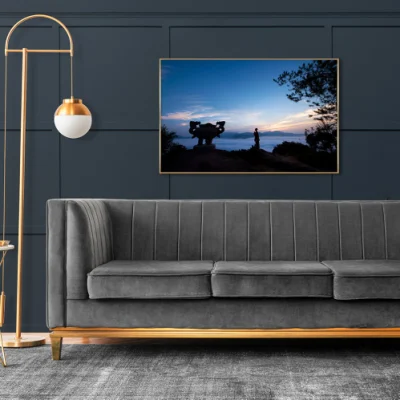 Cornice Wall Art per Painting Paesaggio Design Wall Art per Home decorazione Stampa disegno su tela