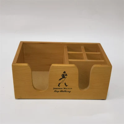 Supporto per tovaglioli in legno con finitura a colori personalizzata nero