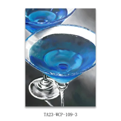 Vetro astratto giallo e vino Arte da parete personalizzata Tela stampata Arti per arredamento Casa Wall decor