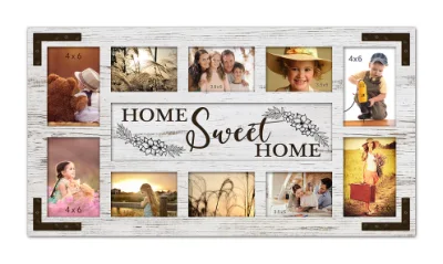  Legno rustico Collage cornice Home decorazione