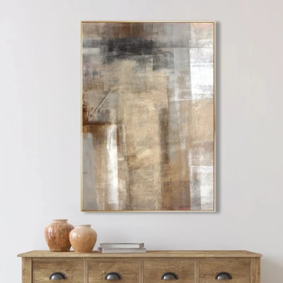 Vendita all&prime;ingrosso personalizzata 3 pannelli Abstract telaio galleggiante tela Wall Art Arredamento Casa Oro lamina immagine Design cornice tela parete Arte