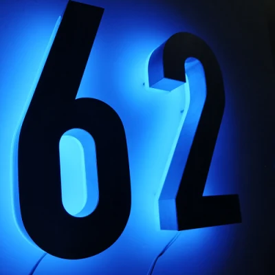 Prezzo produttore LED retroilluminato LED illuminazione numeri civici Display di segno