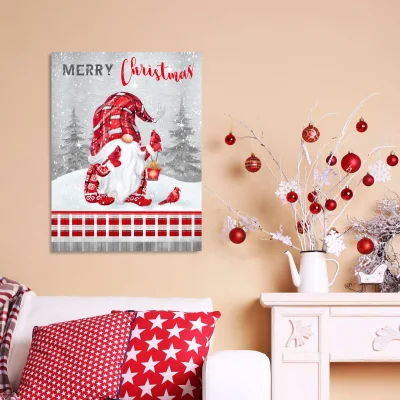 Holiday Dé Cor Lighting Gallery Wrapped Canvas Natale Wall Art Stampa