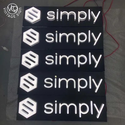 Logo Hanging Board Business Sign progetta cartelli LED lettere