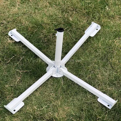 Piega metallo/ferro Croce bianca Grande Sole Spiaggia esterna Parasol/ombrello Stand/base