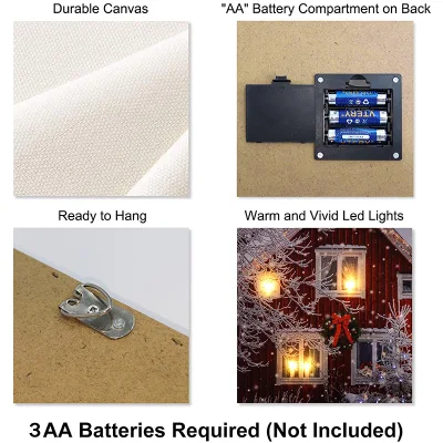 Home decor Natale luci LED tela parete stampe d&prime;arte per Vacanze di Natale
