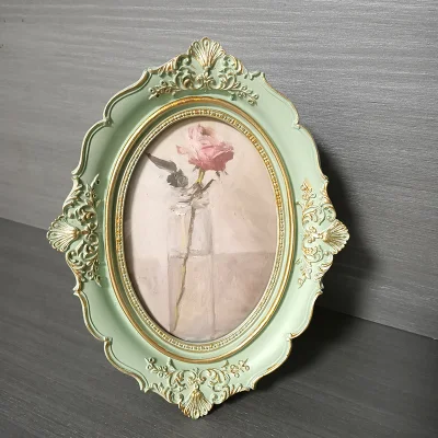 Decorazione Casa Barocca personalizzata colore tavolo Mini resina foto Telaio