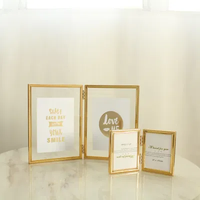 Artigianato vetro ornamento scrivania galleggiante regalo decorazione metallo foto Telaio