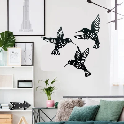 Decorazione Hanging Hummingbird metallo Wall Art Homedecor per soggiorno