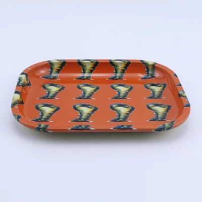 Accessori per fumo metallo a prova di grattolo con coperchio magnetico decorativo olografico personalizzato Vassoi rotolante