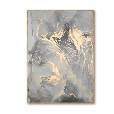Gold Abstract Canvas Bronzing Stampa Entryway sfondo Wall Art con Dipinto a olio di tela incorniciata Wall Art foglia d&prime;oro