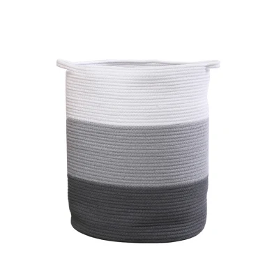 Grande cestini tessuti stoccaggio Cotton Rope Toys Organizzazione Bambini Room Cestino decorativo lavanderia bagno per bambini
