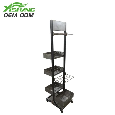 Rack/supporto per esposizione a ombrelli a tre livelli girevole