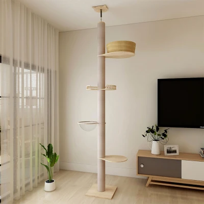  High Quality Sisal durevole moderno cute Grande Casa Post Cat Telaio per arrampicata