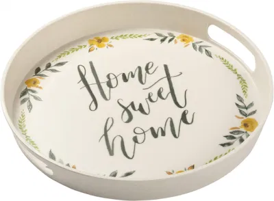 Vassoio grande decorativo con melammina, vassoio personalizzato per la colazione creativa