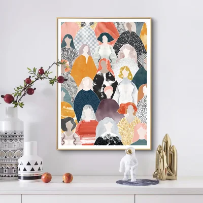 Immagine Cartoon personalizzata PS Frame Canvas Stampa Wall Art per Bambini