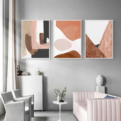 Moderno Absrtact Color Block Pictures Bathroom Wall Art Canvas Poster Stampe Wall Art per decorazione hotel camera da letto