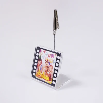 Supporto per display fotografico con clip, prezzo acrilico, misura personalizzata