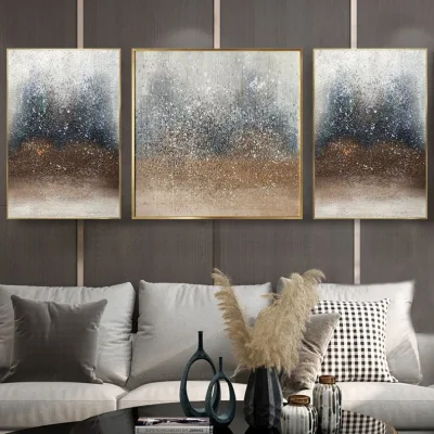 Nordic decorazione Pittura soggiorno divano sfondo parete Trittico Hanging Foto Abstract Art Beach dipinto ad olio