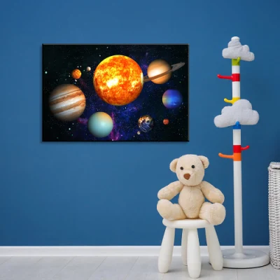 La pittura decorativa Planet LED Canvas è adatta per la stanza dei bambini Insegnamento interno