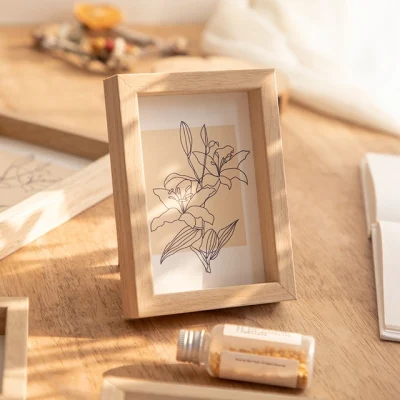 Cornice fotografica in legno Cornici parete porta carte di credito certificato Scatola Shadow per campioni, supporto per fiori secchi, ornamento da tavolo