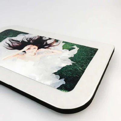 Cornice fotografica in MDF bianco sublimazione di alta qualità con foglio di alluminio