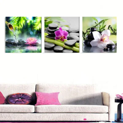 Hot Selling decorativo floreale Wall Art pronto per Hang HD Pittura di tela