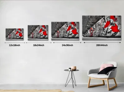 Amazon Hot sale Banksy Wall Art carattere sexy Graffiti Street Giclee Canvas dipinti Pop Art Wall decor Arte moderna incorniciata Per soggiorno dell&prime;appartamento domestico