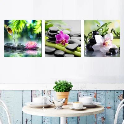 Hot Selling decorativo floreale Wall Art pronto per Hang HD Pittura di tela