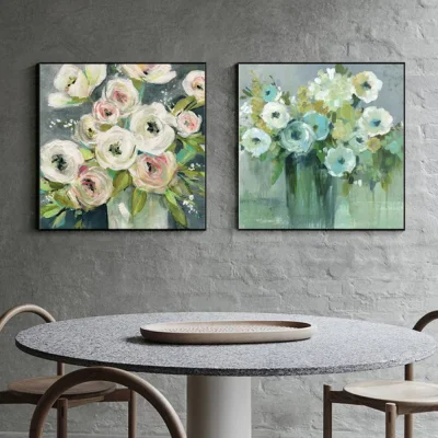Factory Direct Custom High End floreale dipinto a mano a olio incorniciato Wall Art per l&prime;arredamento dell&prime;hotel