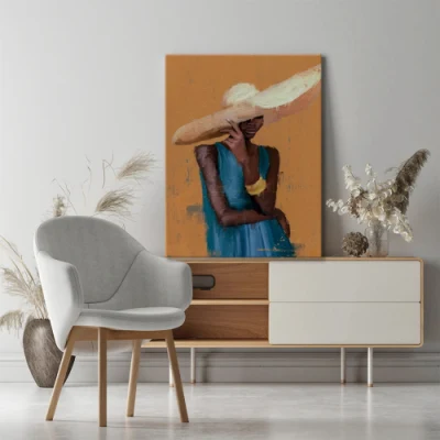 Donna olio pittura tela Poster e Printmaking Wall Art Picture Decorazione soggiorno