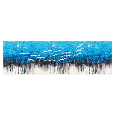 Mare e uccelli volanti tela astratta moderna Stampa dipinti digitali Wall Art stampata per decorazione soggiorno Hotel