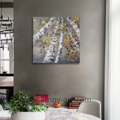 Galleria artigianale Wrap Birch dipinti ad olio per la decorazione delle pareti