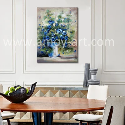 Riproduzione artigianale Flower Landscape tela dipinto ad olio per decorazione a parete