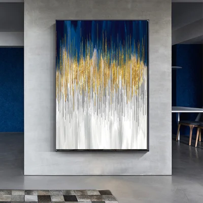 Pittura astratta di arte di parete di lusso d&prime;oro decorazione moderna della casa tela Stampa di immagini eleganti nel pannello Art Set