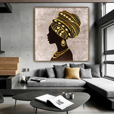 Black Woman Inspirational Wall Art dipinti a mano a olio stampe tela