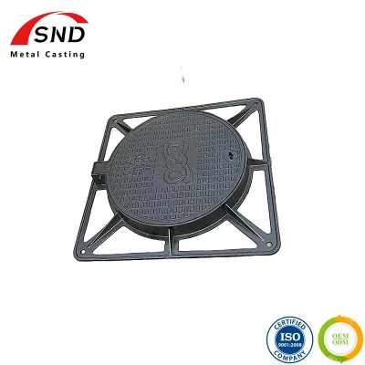 Copri tombini in ghisa resistente alla corrosione e telaio quadrato 850*850 mm