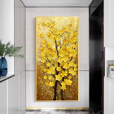 Drop Shipping Gold Wave incorniciato tela Stampa moderna Wall Art
