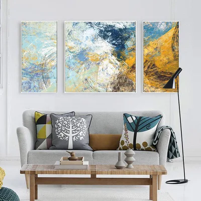 Arredamento soggiorno Wall Pittura astratta incorniciata Art Canvas Stampa