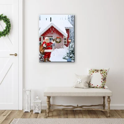 Luci LED personalizzate tela parete Arte impermeabile neve casa Arte Decorazione della parete