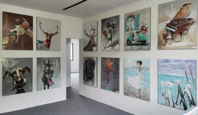 Dipinto ad olio tela Africana Donne nere tela Arte da parete