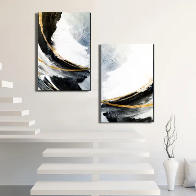 African Woman Portrait Golden Luxury Canvas Wall Art Pitting Modern Home decorazione Camera Stampa cornice immagine Oro lamina