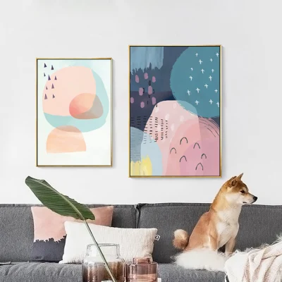 Arte naturale foglie verdi semplici tela pittura Wall Art Frame Piante tropicali Arte per soggiorno decorativa Wall Printing