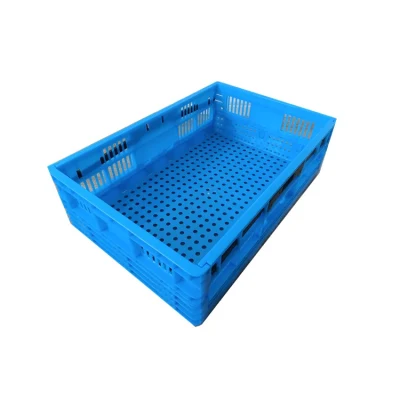 Materiale in PP colorato stoccaggio quadrato pieghevole di frutta e verdura impilamento Cestello con fori