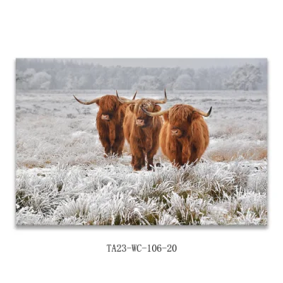 Sunrise e Forest Deer Print Canvas Digital Printed Wall Art Immagine moderna di Wall Art per decorazione del soggiorno